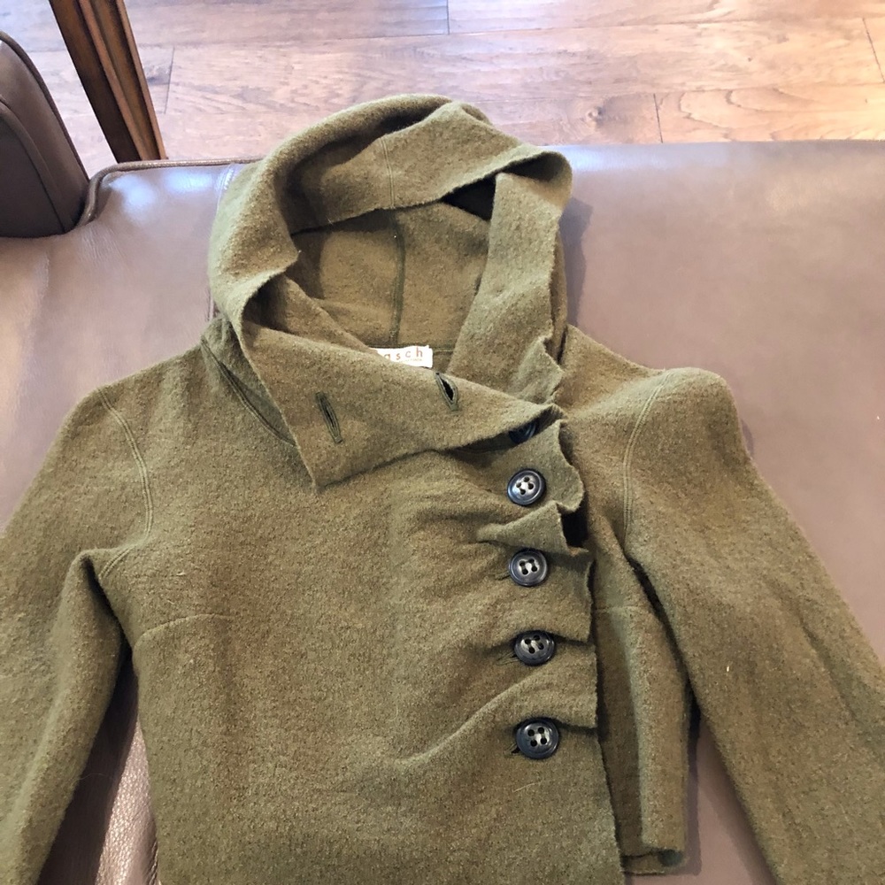 Anthropologie brand cropped hooded sweater sz 6